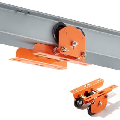VEVOR-trolley met een hefvermogen van 499 kg, handtrolley met dubbele wielen en een flensbreedte van 68-110 mm, handtrolley van koolstofstaal voor I-balken, kraantrolley voor PA200, PA250, PA300, PA400 en PA500.