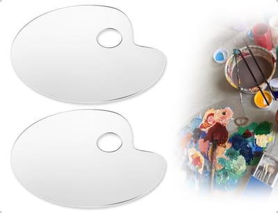 Dailygoods- Schilderpalet 2 Stuks - Ovaal 15 x 25 cm - Acryl-kleurenmengpalet - Ergonomisch Duimgat-ontwerp - Creatieve mogelijkheden - Handvermoeidheid Verminderen - Verfpalet