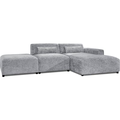 Hoekbank Rizza chenille rechts met hocker | NADUVI Collection