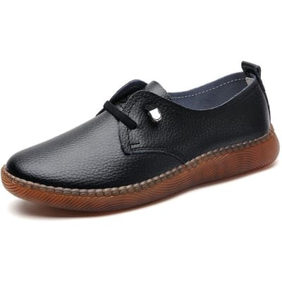Koreaanse Stijl Platte Witte Schoenen voor Dames in Lente en Zomer Nieuwe Modieuze Student Ronde Neus Schoenen Sportief Casual Leer Enkele Schoenen 41