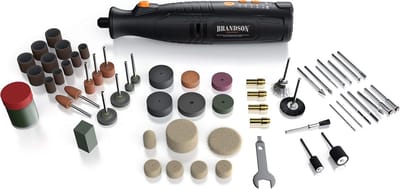 Accu-multifunctioneel gereedschap 8 V met 110 accessoires - ideaal voor graveren, slijpen en polijsten
