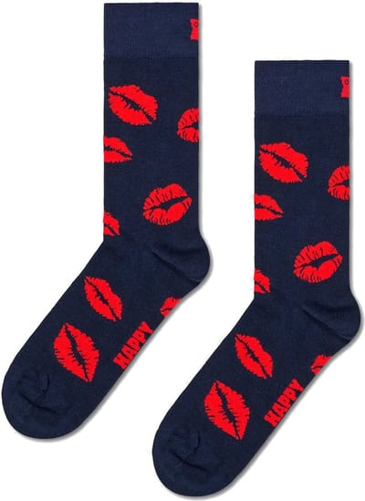 Happy Socks Kisses Sock - unisex sokken - navy - Unisex - Maat: 36 - 40