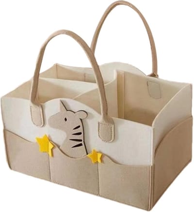 Baby Luiertas - Multifunctionele Tas - Baby Verzorging - Grote Opbergruimte - 33 x 23 x 18 cm - Beige