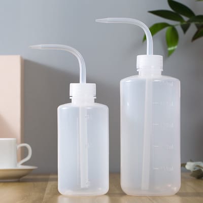 2 stuks Irrigatie met schenktuit, O-ring voor vetplanten, cactus, kunststof, knijpwater（250ml， 500 ml ）