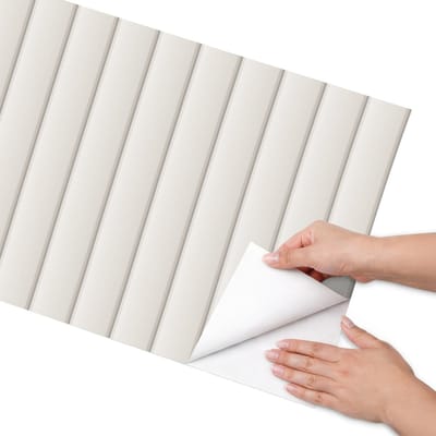 Coloray Meubel Wrap Folie - Romig Meubelfolie - 50x100 cm - Meubelfolie Zelfklevend Horizontale strepen - Wrapfolie Keuken - Minimalist Meubelfolie - Decoratiefolie - Tafeldecoratie - Achtergronden en patronen