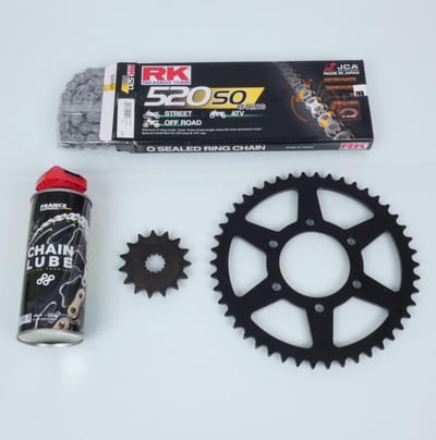 Kit chaîne FE pour moto Kawasaki Z 650 2017 à 2023 15x46 Pas 520 Al 80mm Neuf