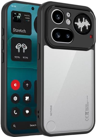 Telestore - Telefoonhoesje geschikt voor de Nothing Phone 4a Pro- zwart back cover hoesje back case - Armor hybrid TPU hoesje - Hard siliconen