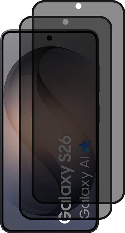 Samsung Galaxy S26 Privacy Screenprotector gehard glas tempered glass - 2 stuks