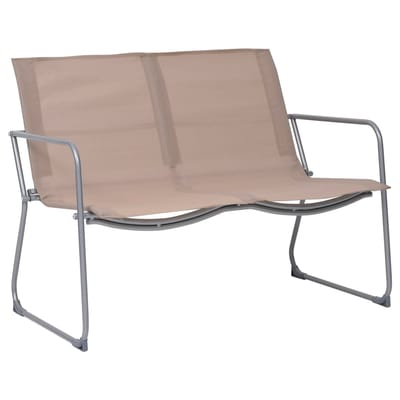 vidaXL - 4-delige - Loungeset - stof - en - staal - taupe