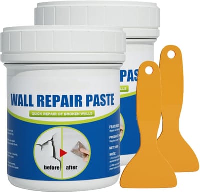Gipsplaat reparatiepasta - Muurvuller Gaten - Scheuren Herstellen - Inclusief Schraper - 100 gram