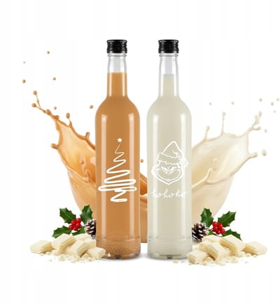 Bimberek - Kristallen Fles - 500ml - Kerstontwerp