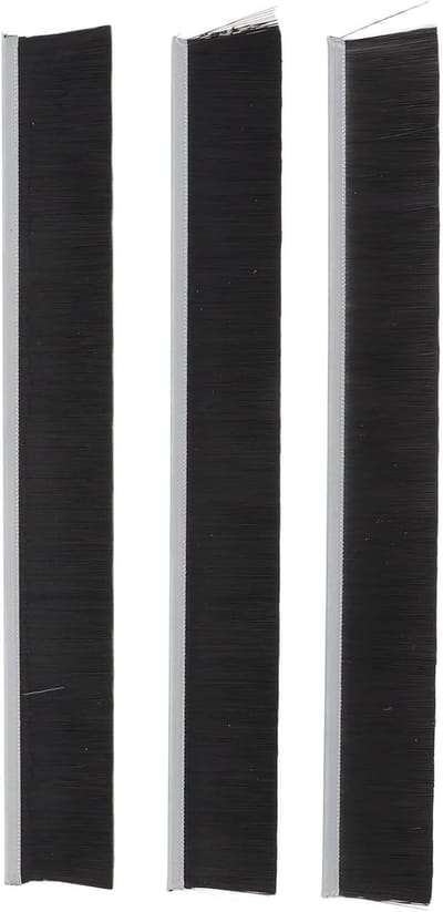 Brievenbus Borstelstrips - Nylon Afdichting - Post Netjes Houden - Efficiënte Stofverwijdering - 25 cm Lengte - Zwart