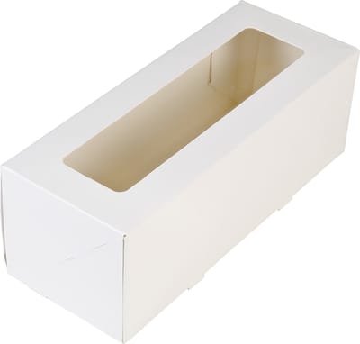 BrandNewCake® Taartdoos - Met Venster - 26x12x7 cm - Taartdoos Karton - Cakedoos - 50 Stuks - Wit