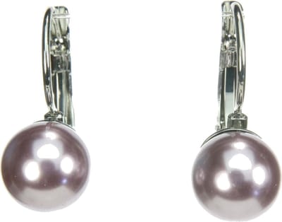Behave - Paarse parel oorhangers - Zachte glans - Elegant dagelijks