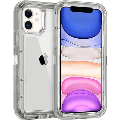 Militair Niveau Heavy Duty Hard 3IN1 Transparant Schokbestendig Voor iPhone 14 13 11 15 16 Pro Max MINI X XR XSMAX SE 6 7 8Plus Hoesje 13MINI or12MINI