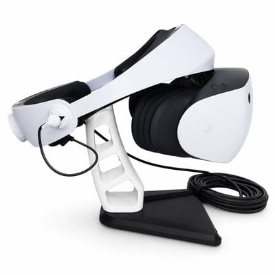 Headset Stand Geschikt voor PlayStation VR2 – PSVR2 Houder – VR Bril Standaard – Kabelmanagement – Zwart/Wit