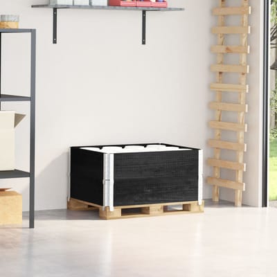 vidaXL - Palletopzetranden - 2 - st - 80x60 - cm - massief - grenenhout - zwart
