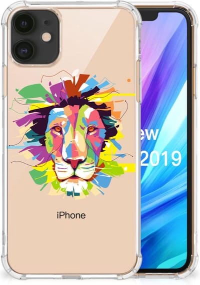 Apple iPhone 11 Stevig Bumper Hoesje Lion Color
