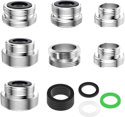 Allecto - Faucet Adapter - Tuinslang Adapter - Waterbesparing - 7 Stuks - Verstelbare Waterkraan Adapter - Geschikt voor de meeste kranen