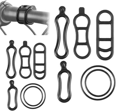 Elastische Siliconen Banden voor Fietsverlichting - 12 Stuks - Flexibele Banden voor Mountainbike en Racefiets