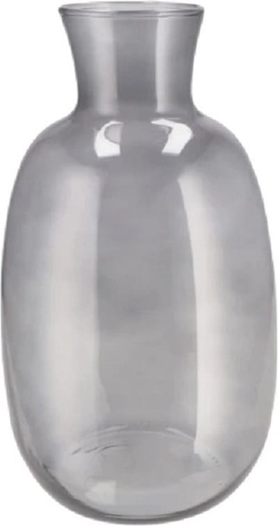DK Design Bloemenvaas Mira - fles vaas model - smoke glas - 21 x 37 cm - boeketvazen