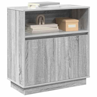 vidaXL - LED - Dressoir - Grijs - Sonoma - 71 - x - 34,5 - x - 75 - cm - Bewerkt - hout