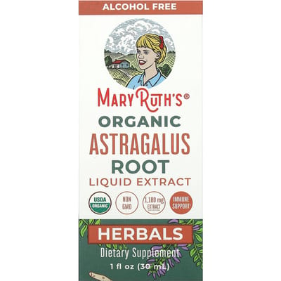 MaryRuth's, Biologisch Astragaluswortel Vloeibaar Extract, Alcoholvrij, 1.180 mg, 1 fl oz (30 ml)