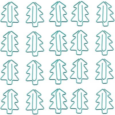 20 STUKS Mini Metalen Paperclip Boomvorm Boekenlegger Clip Bestand Notitieboek Houder Kantoorbenodigdheden blue