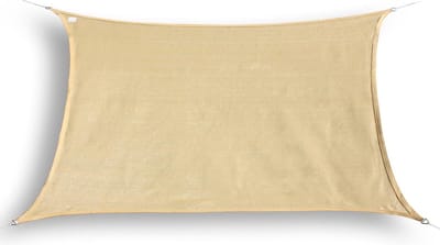 hanSe® Schaduwdoek Rechthoek Waterdoorlatend 6x7 m Zonnedoek Zand