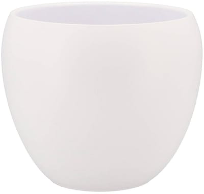DK Design Bloempot/plantenpot - Vinci - wit mat - voor kamerplant - D19 x H22 cm