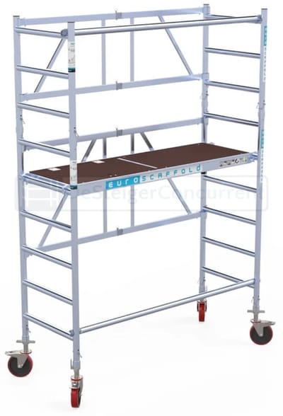 Euroscaffold Kamersteiger CT26 - L190xB75cm - 4m werkhoogte - Verstelbare wielen