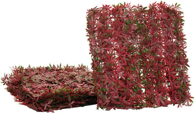 Wandtegel MCW-L78, privacyscherm windschermbekleding voor terras/balkon, 4x per stuk 50x50cm = 1m² ~ esdoorn rood