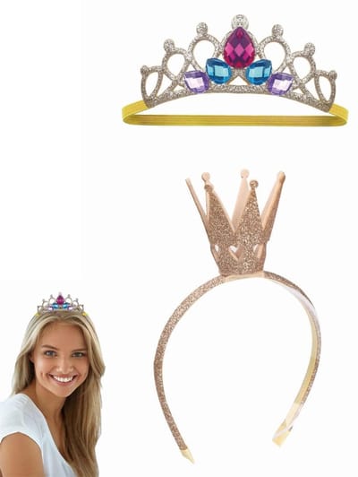 Dailygoody - Leuchtende Geburtstagskrone - Haarreif - Unieke stijl - Geel - Deko voor meisjes - Perfect voor verjaardagen en feesten - Geschikt voor e