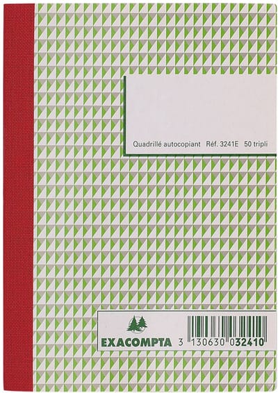 Exacompta Doorschrijfpapier geruit 5x5 14,8x10,5cm 50 bladen dupli zelfkopiërend - - 3240E