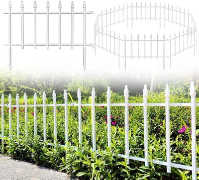 Decoratieve Tuinafsluiting - Metalen Rand - Bloembedden Afbakenen - Eenvoudige Installatie - 2.8 Meter - Wit