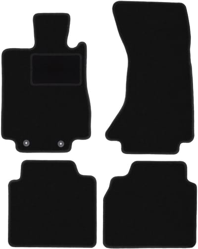 Zwarte veloursmatten voor: Mercedes S W220 4Matic lang (1998-2005)