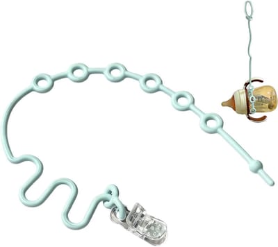 Kinderwagen Speelgoedhouder - Fopspeen Clip - Spullen Beveiligen - Verstelbare Lengte - 20-40 cm - Blauw