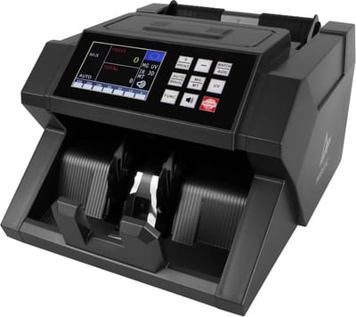 Geldtelmachine - Biljet Tellers - Geld Verwerken - 6-voudige Valsgeld Detectie - 900 Biljetten Per Minuut - Wit