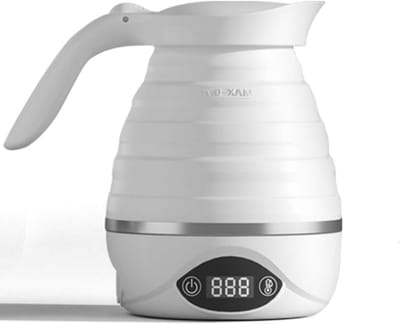 Elektrische Waterkoker - Reis Waterkoker - Snel Water Koken - Opvouwbaar Ontwerp - 700 ml - Wit