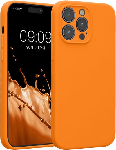 kwmobile telefoonhoesje geschikt voor Apple iPhone 14 Pro Max - TPU backcover met siliconen coating - Smartphone case in fruitig oranje