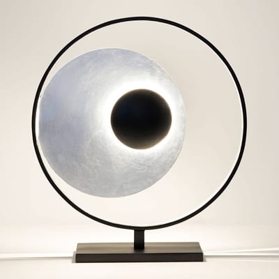 Holländer Tafellamp Satellite in zilver-zwart hoogte 58cm