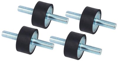 Rubber Demper M8 Set van 4, Vibration Dampers voor Geluidsreductie, Anti-Vibratie Rubber Lagers voor Compressoren en Waterpompen