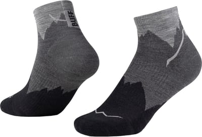 Buff | Lightweight Merino | Quarter | Hardloopsokken | Unisex | Black | 42-44 -