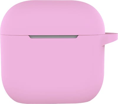 Hoesje - Geschikt voor Apple AirPods 4 - met Clip - Siliconen Hoes - Silicone Case Cover - Flamingo
