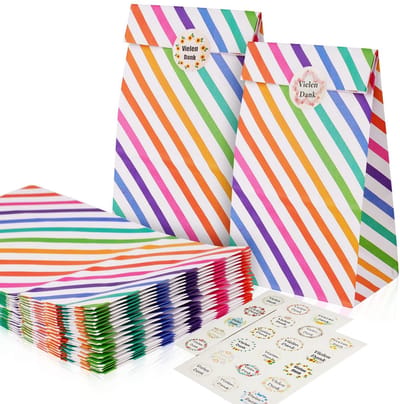 Dailygoods - 30 Stuks Papieren Zakjes voor Cadeaus - Perfect voor Verjaardagen en Feestjes
