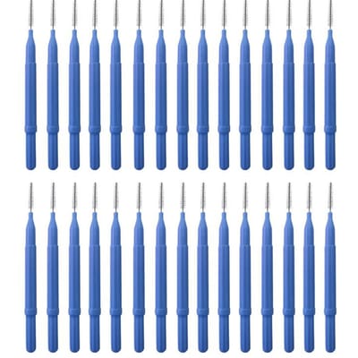 30 Pièces Brossettes Interdentaires Multicolores Cure-Dents pour Espaces Dentaires Soin des Dents Outils d'Hygiène Buccale Faciles à Glisser blue