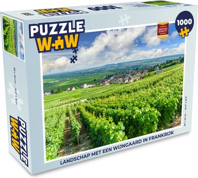Puzzel Landschap met een wijngaard in Frankrijk - Legpuzzel - Puzzel 1000 stukjes volwassenen