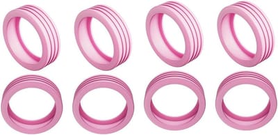 Set van 8 Siliconen Bagagehoezen met Wielen voor Spinner Koffers - Bescherming voor Koffers en Meubels, Roze, Mode