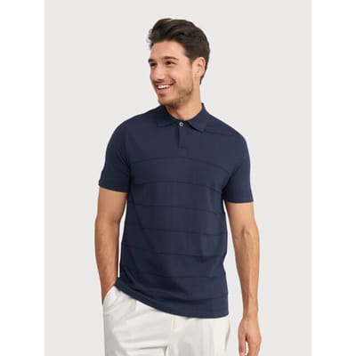 BLUE INDUSTRY Polo Polo's & T-shirts Heren - Polo shirt - Donkerblauw - Maat M