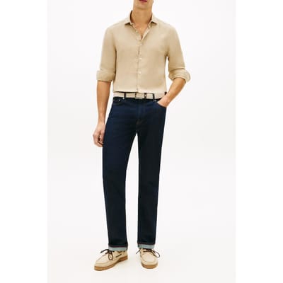 Tommy Hilfiger Dc Linen Shirt Sandalwood Taglia: M | Camicie Casual Outlet | Uomo | Bianco